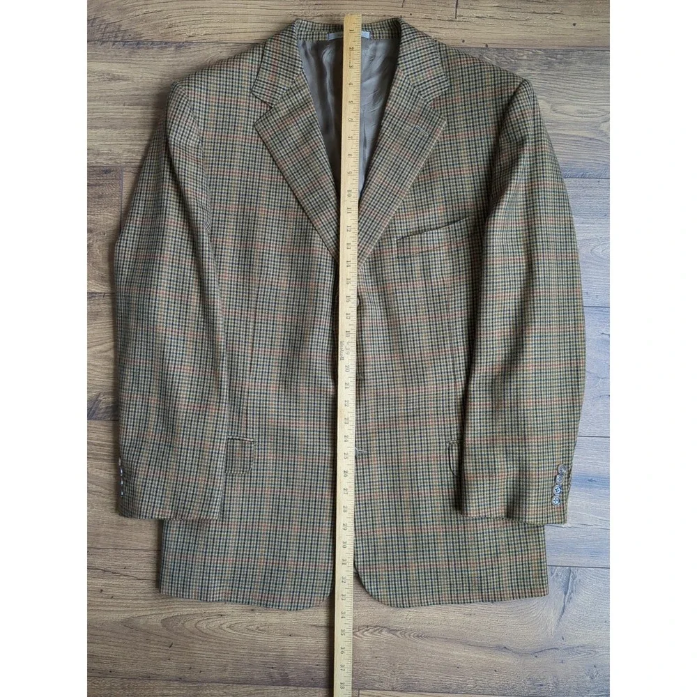 Ermenegildo Zegna 3 Button 100% Wool Made in Switzerland‎ Houndstooth Blazer 44R